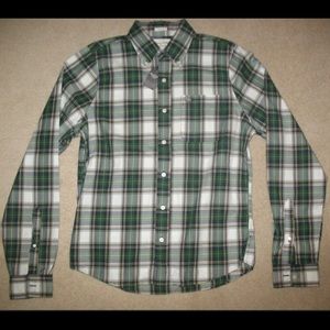 NWT Abercrombie Mens Muscle Button Down Shirt XL